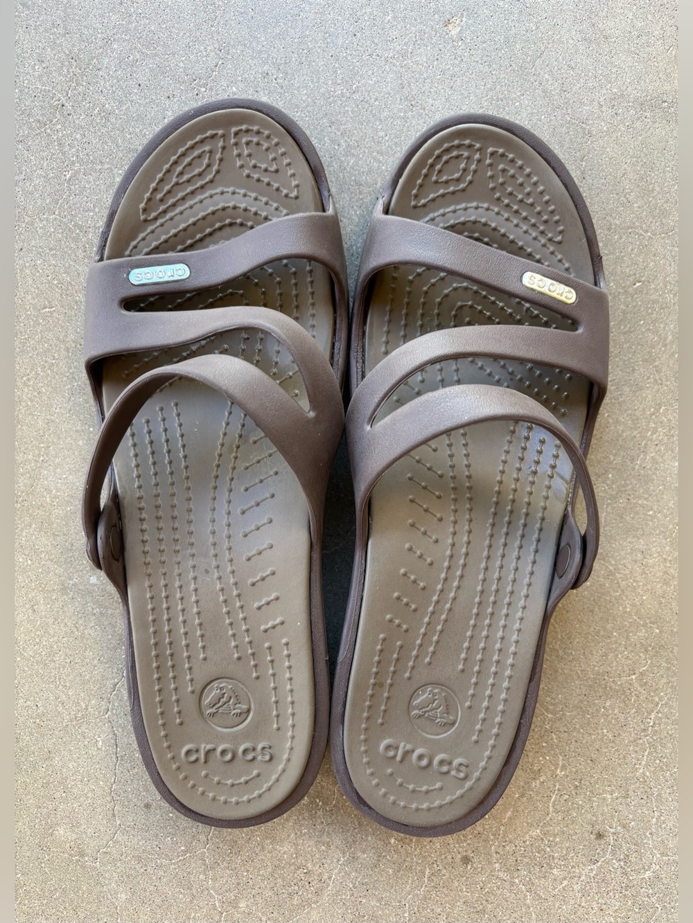 Crocs Patricia Wedge Sandals Espresso Brown Women's Size W8